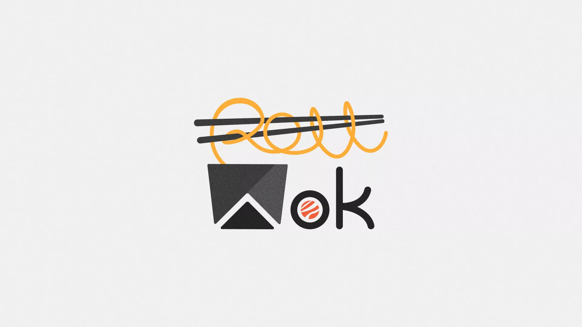 Разработка логотипа суши-бара «Roll Wok Club» в Палласовке